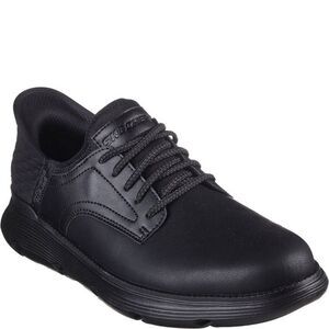 Skechers Mens Garza - Gervin Leather Oxford Shoes / Black